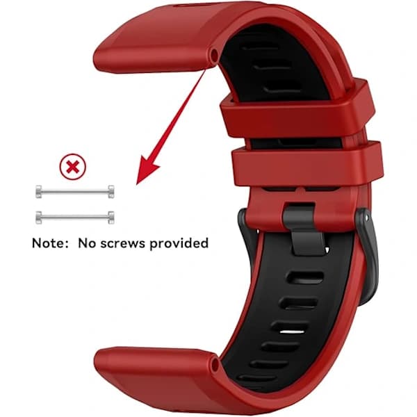Urrem til Garmin Forerunner 970/965/955/945/935, 22 mm blød silikone erstatningsrem Rød