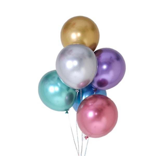 Kromatisk Fest: Perfekt Partydekoration Med Metalliska Ballonger, Tjockare Än Normalt, För Minnesvärda Födelsedagar och Bröllop