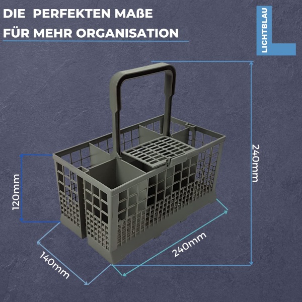 Bestikkskuff universal passer til mange oppvaskmaskiner - oppvaskmaskin reservedeler tilbehør med håndtak, robust design