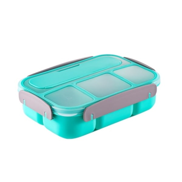 Lunch box, Polypropylene, Leakproof, Cutlery, 4 Compartments, Green