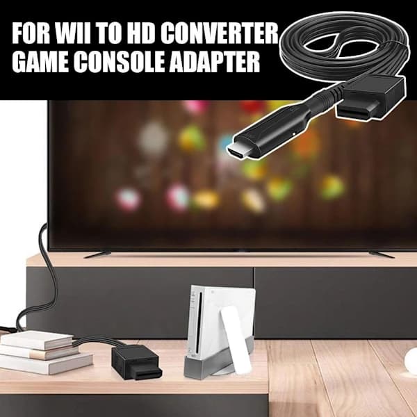til HDMI-konverterkabel, 2 HDMI-adapter til Full HD-spildisplay