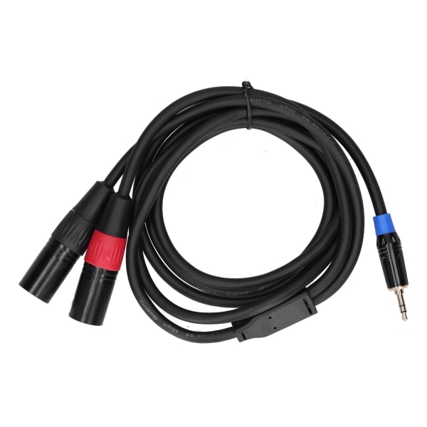 3,5 mm Stereo Hane till Dual 2 XLR Hane Plug Connector Audio Converter Adapter Kabelsladd