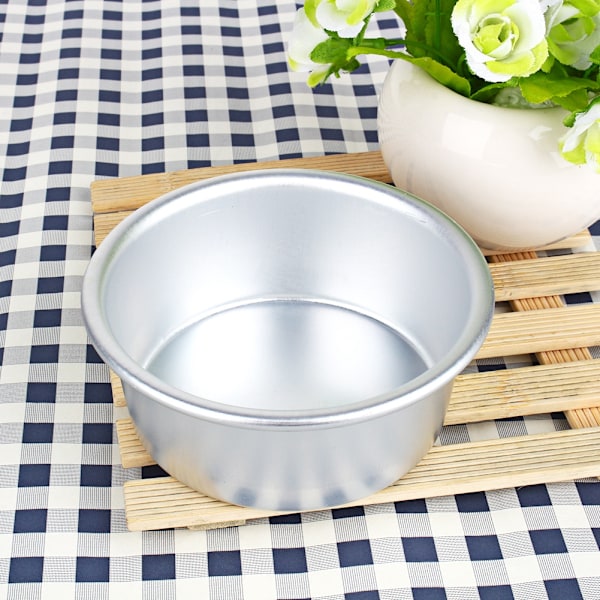 4-tums rund minikakform i aluminiumlegering, nonstick, läckagesäker och lätt att lossa