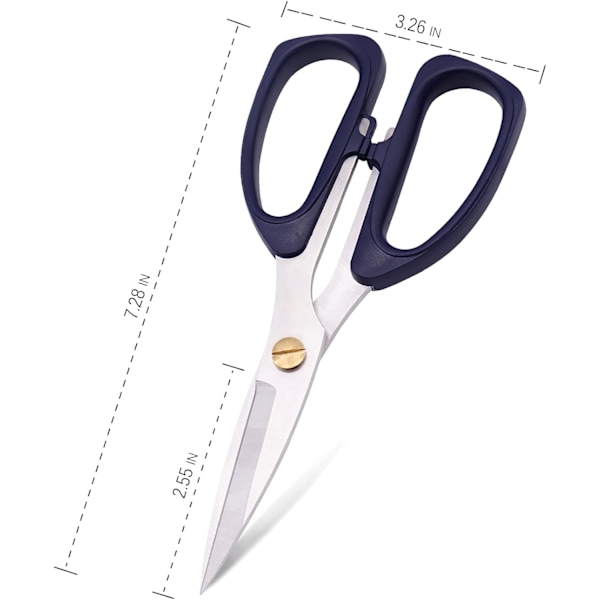 Extra Lång Sax, Ergonomisk Design, Precisionsslipat Ultraskarpt Blad Rostfritt Stål Sax för Tung Skärning, 2-Pack, Höger/Vänsterhänt