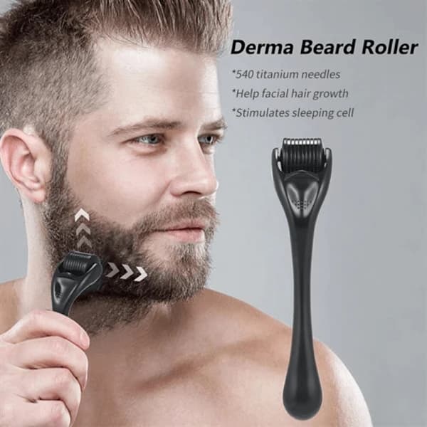 Derma Roller - Ansigtsruller med Mikronåle 0.75 mm Sort