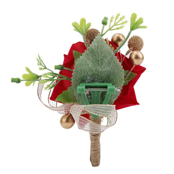 4 stk Lin Rose Bryllupsknapphull Corsage Brudgom Brud Kunstig Brystblomst Bryllupsfest Dekor