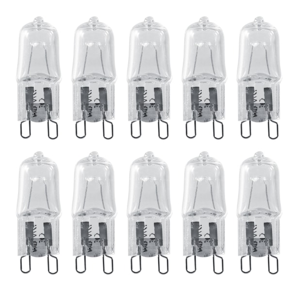 10Pcs G9 Base Halogen Light Bulb 120V 40W Lighting Replacement Home Warm White Bright