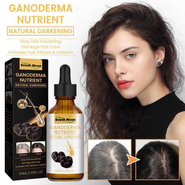 Sort Ganoderma Lucidum Hårfarvende Væske til Hårnæring, Reparation og Massage