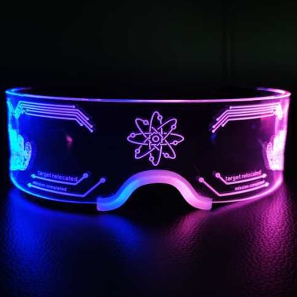 Led-glasögon med flerfärgade lampor för festevenemang Style 3