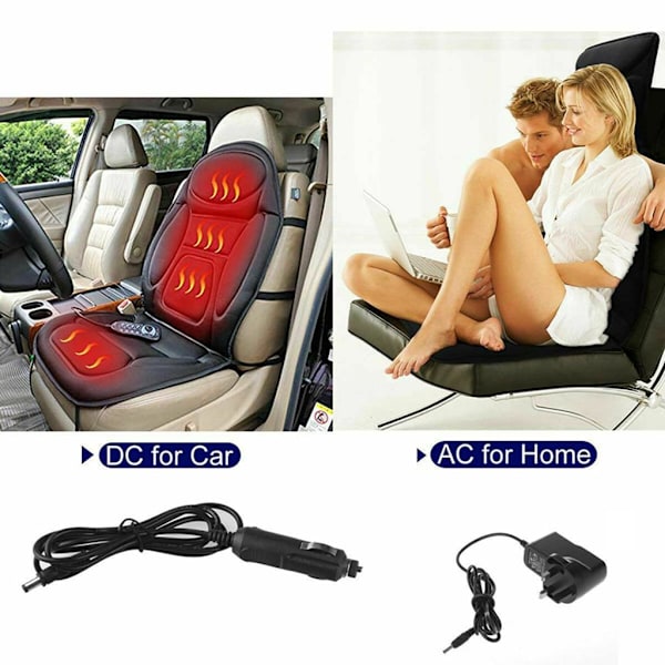 Ryggmassage, Snabbuppvärmande Massage Sittdyna med Anpassningsbara Inställningar Vibrationsmassage för Stresslindring, Portabel för Hemmakontorsbruk (1.33Kg)