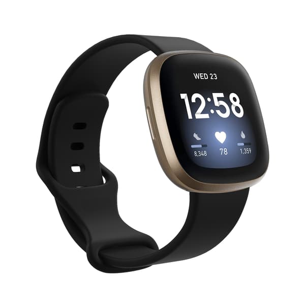 Urrem til Fitbit Versa4/Fitbit Versa3/Fitbit Sense/Fitbit Sense2 Sort S Sort S