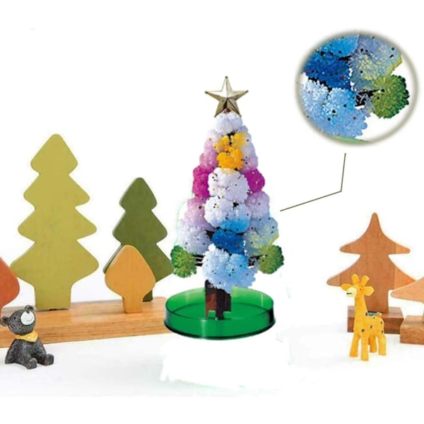 Magiskt Julgransträd Transform, Gör-det-själv Kristallpapper Magiskt Växande Träd, Festlig Atmosfärskapare för Juldekorationer, Interaktiv Kreativitet