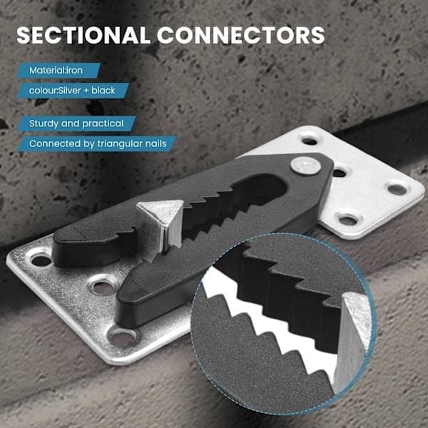 Seksjonskobling for sofa, 4 stk. metall sofakobling krokodillestil seksjonssofakobling