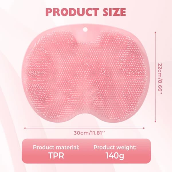 Fod- og rygskrubber til bruseren Pink 1 stk