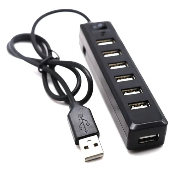 USB-hub 7-ports utvidelsesadapter 2.0-hub Multi USB-splitter