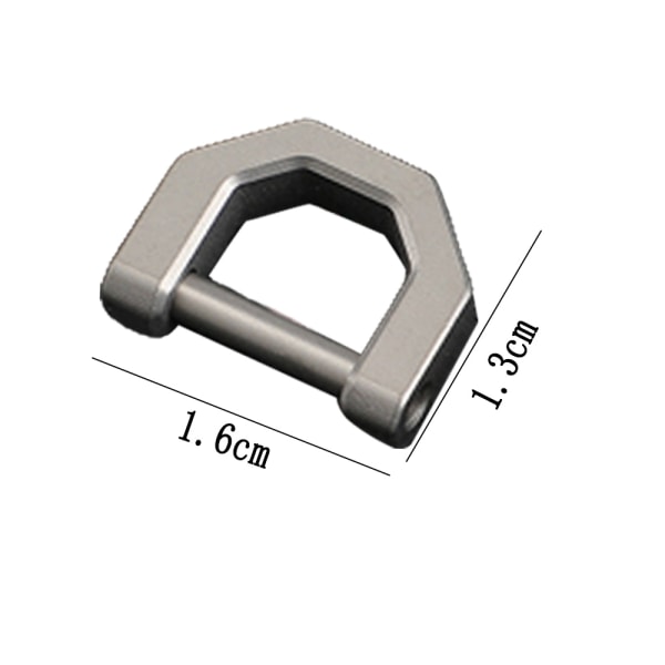 Titaanista valmistetut D-renkaat DIY-askarteluun, avaimenperiin, laukkuihin, L