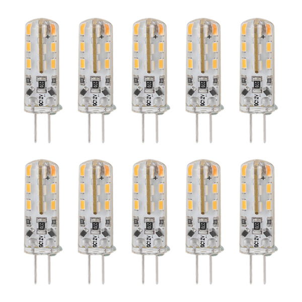 10 stk. G4 LED-pære 1,5 W DC12V varm hvid 3000K 110LM Bi Pin-lyspærer LED til skabsbelysning gårdhave