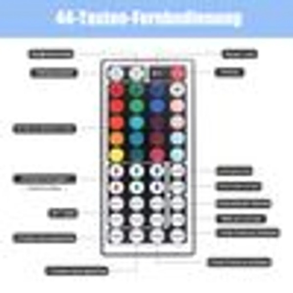 10M IP65 Vanntett Innendørs Utendørs RGB Lysstripe│LED Stripe Lys│Dimbare Lysstriper│Fjernkontroll Stripe Striper│Selvklebende