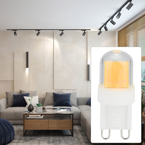 G9 COB LED-lamput himmennettävä lasikeraaminen lamppu 220V 2.5W kodin valaistukseen Lämmin valkoinen 3000K