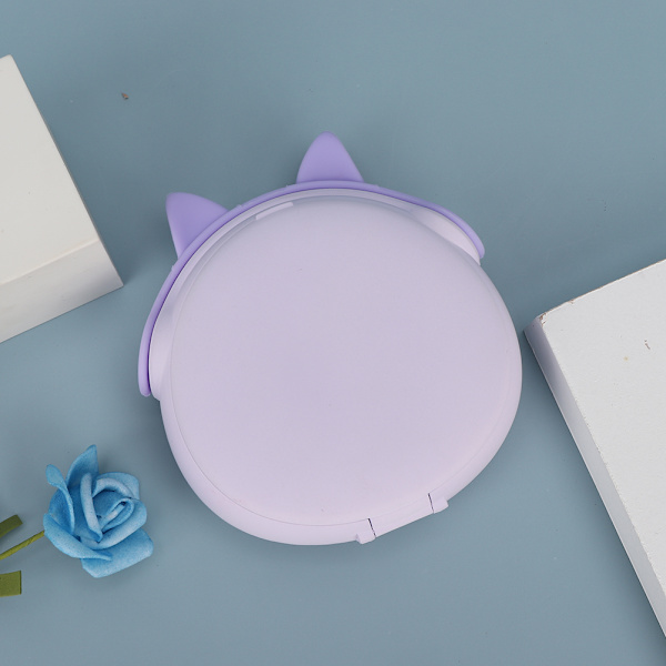 3000mAh Bærbar USB Power Bank Lader Sminke Speil med Lys Jentegave Lilla