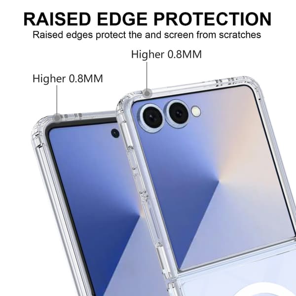 Samsung Galaxy Z Flip 7 Deksel MagSafe Hybrid Transparent