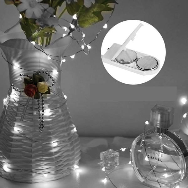 LED-slingor batteridriven koppartrådslingor 1,2M 24LED slingor jul batteridrivna vattentäta lampor flaska dekoration,