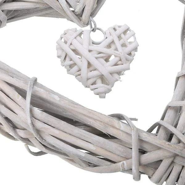 Dørkrans Pil Hjertekrans Hjerteformet Rattan DIY Håndværk *H