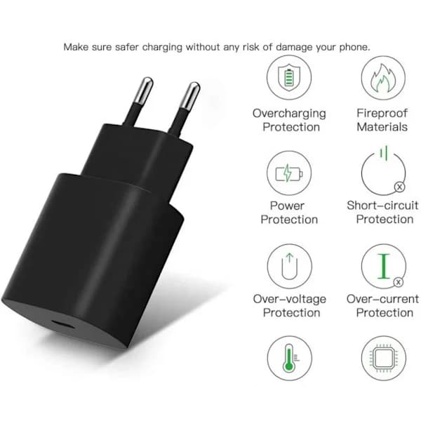 Samsung Oplader Hurtig Oplader - Adapter + Kabel 25W USB-C 2m Sort