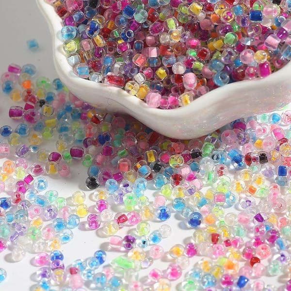 Frøperler blanding fargerike 1000 stk (15 g) MultiColor 1000 stk