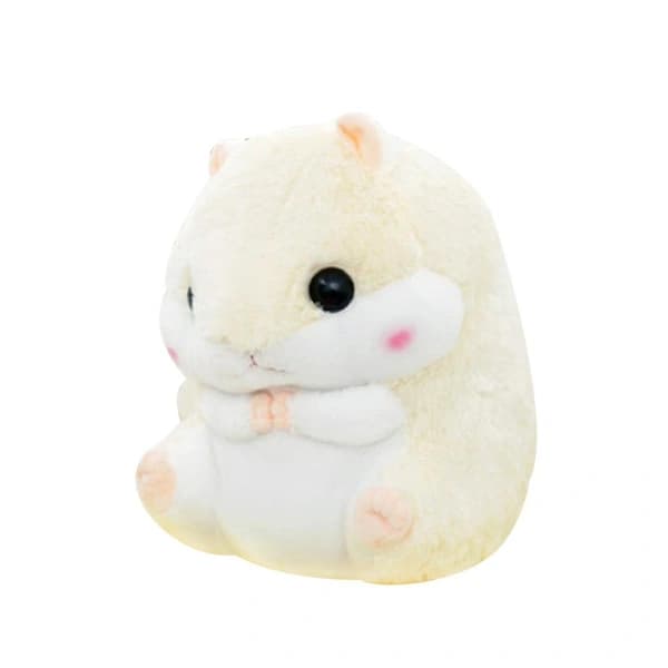 Søde plys hamster tøjdyr med tæppe beige beige Med tæppe