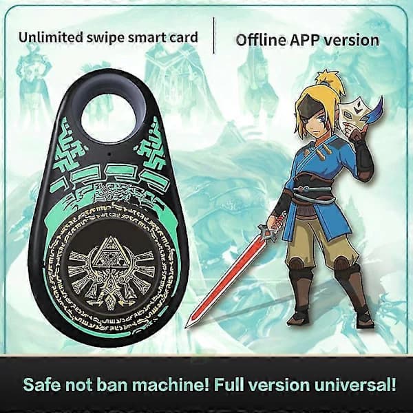 Ubegrænset Amiibo Link Bluetooth Nøglering App Understøttet Til Zelda Splatoon 3 Sort - Grøn