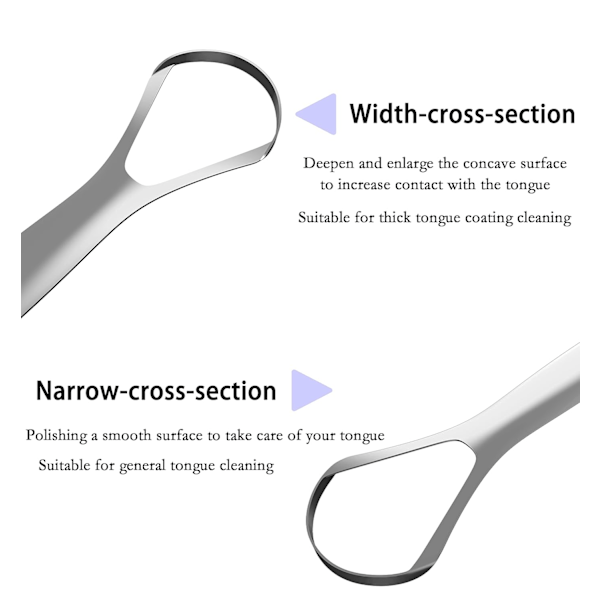 Tungskrapa Trio, Kirurgiskt Rostfritt Stål För Munhygien, Eliminerar Dålig Andedräkt Med Slät Yta, Ergonomisk Design, Portabla Fodral Ingår