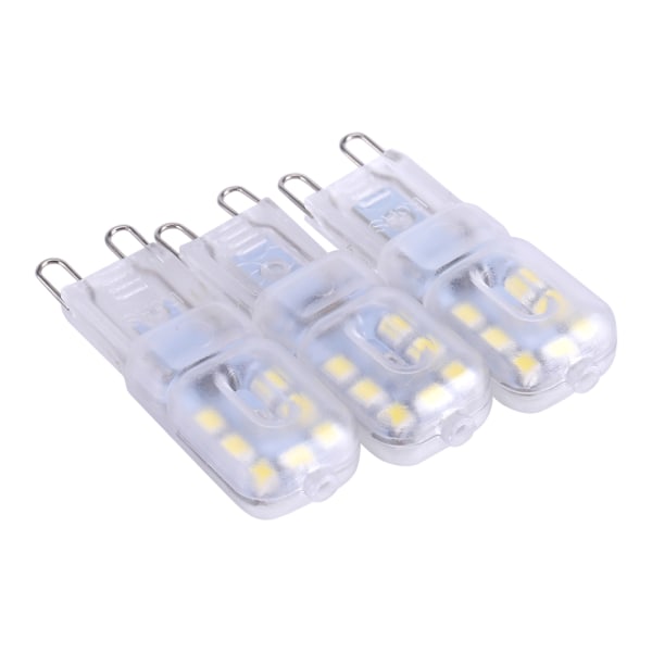 10 stk AC220V 2835 SMD plast energisparende spotlight maislys LED-pærelampe kald hvit 3W