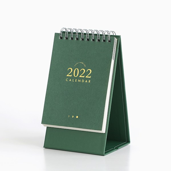 Bärbar Mini Bordskalender, Hållbar Tjockt Papper Stående Blädderkalender för Effektiv Planering, Enfärgad 10x7,5x6 cm
