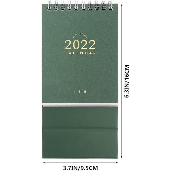 Bärbar Mini Bordskalender, Hållbar Tjockt Papper Stående Blädderkalender för Effektiv Planering, Enfärgad 10x7,5x6 cm