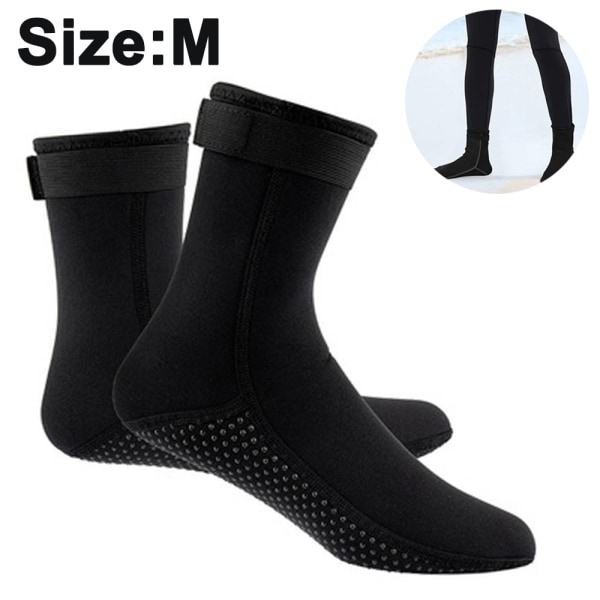 Neoprene Diving Socks, 3mm Ultra Premium Water Fin Socks, Snorkeling Socks with Adjustment Straps for Beach Swimming Boarding and Water Sports