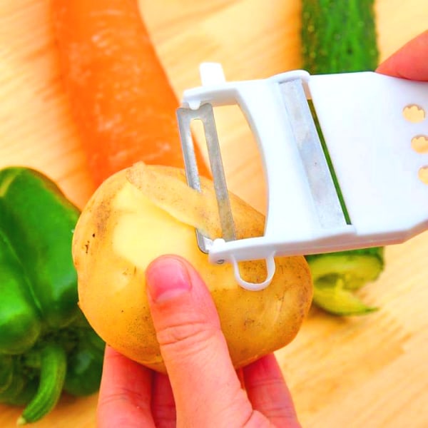Innovativ Multifunktionell Grönsaks- och Fruktrivare, Kompakt Design Med Rakbladsvassa Blad För Snabb och Enkel Rivning, Ergonomiskt Designat Grepp och Lätt Att Rengöra