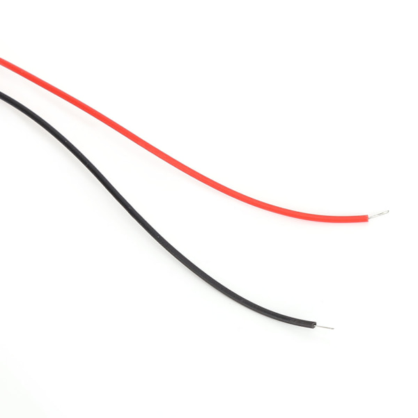 50 stk. 12V 8mm lyse kromatiske LED-pæreperler med 20CM 26AWG ledning til elektrisk ledningsevneRød & Rød