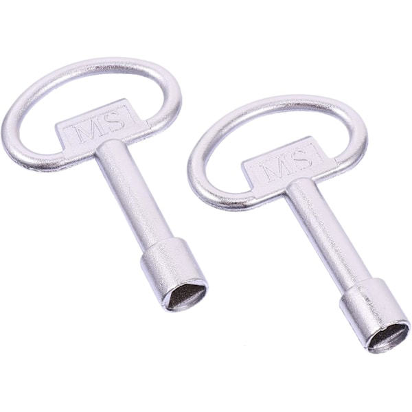 Robust Radiatornyckel, Zinklegeringskonstruktion, Multifunktionell För Gas, Hissar, Verktyg, Icke-blekande Silverfinish, Lätt Att Bära Och Använda - Set Om 2