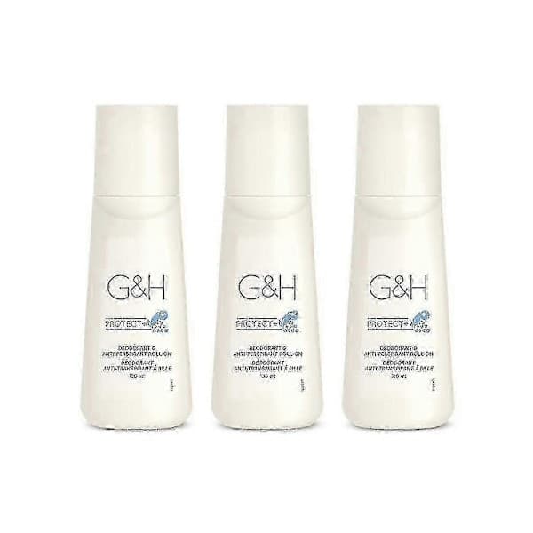 3 flaskor Gh Protect+ Deodorant Antiperspirant Roll-on Storlek 100 ml.