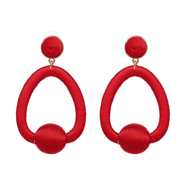 Mode röd legering örhängen personliga kvinnor eardrop smycken gåva