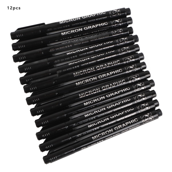 Ritning Fine Line Pen Art Markers Fineliner Ink Ritningspennor Skolkontorstillbehör (0,45 mm)
