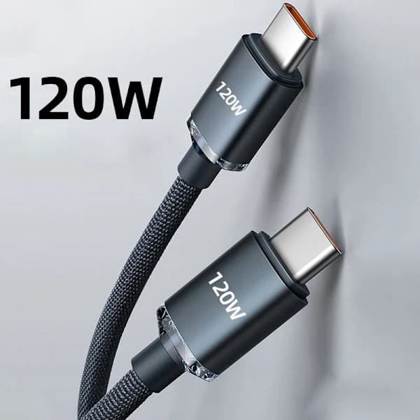 120W USB C - Type C -kaapeli iPhone 15 Pro Max 13 Oneplus PO Blue-1m