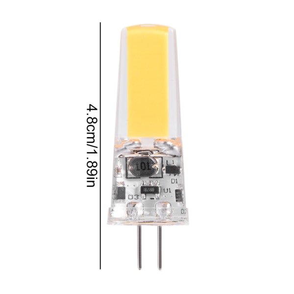 COB2508 G4 Glödlampor LED Icke-dimbar silikonlampa belysningsarmatur (varmvit 12V~24V)