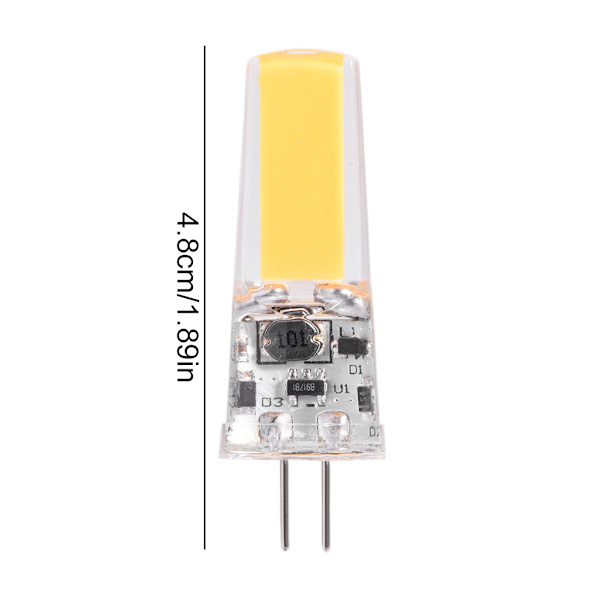 COB2508 G4 LED-lampor, icke-dimmbara silikonlampor (varmvit 12V~24V)