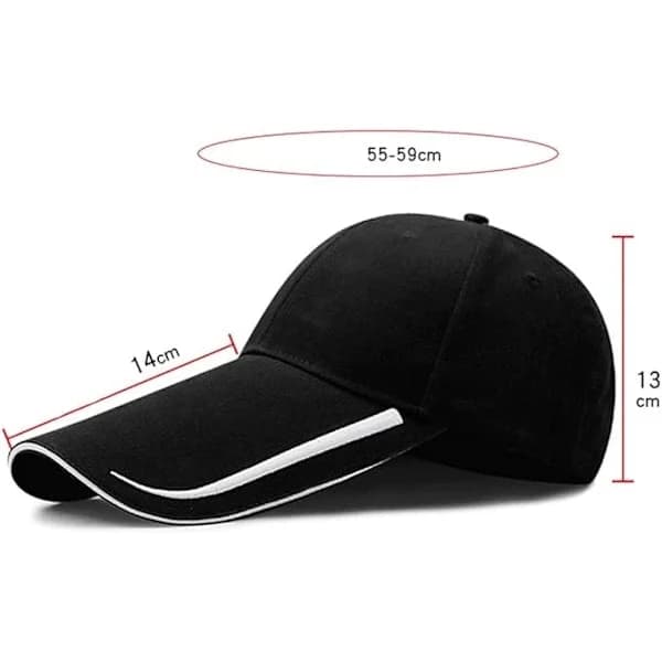 Ekstra lang visir vasket bomulls baseballcaps