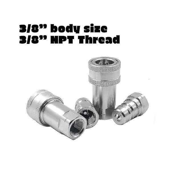 3/8 tommer Npt gevind Iso7241-1a Hydraulisk sæt med hætte