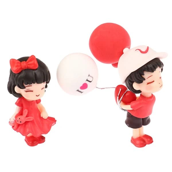 1 par anime-par til bilpyntmodellfigur bilinteriør D
