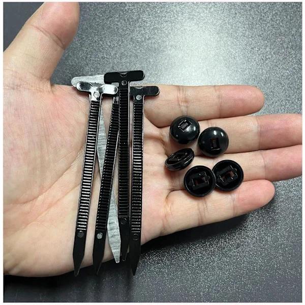 200 stk. kabelbindere nylon lynlås quick release til bilreparation - plastikclips universal