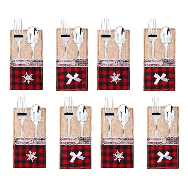 Christmas cutlery holder bag